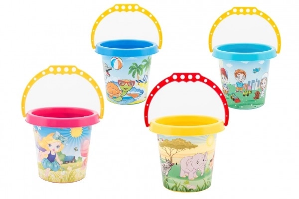 Plastična vedra za pesek 15x13cm 4 barve 12m+