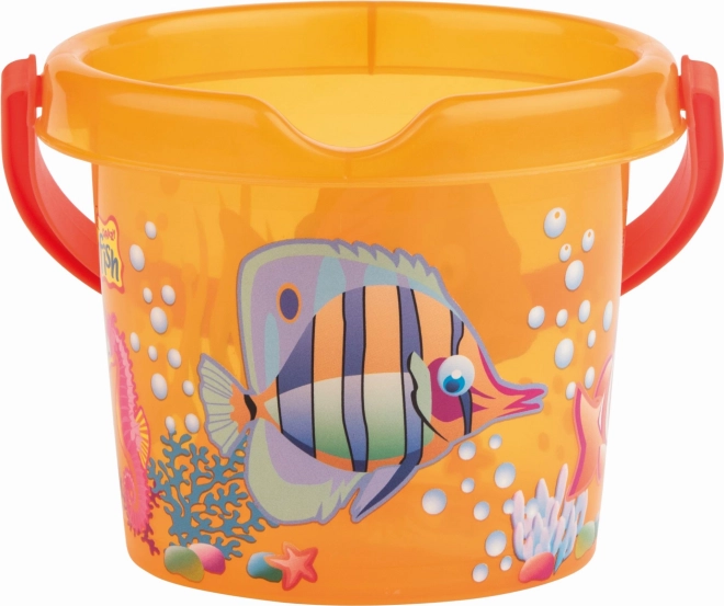Androni Prozorni vedrič z ribicami, premer 13 cm – Oranžen
