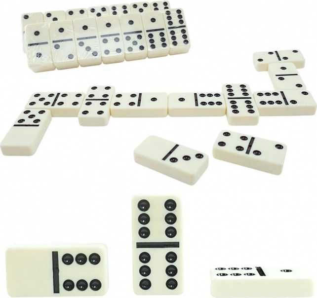 Klasična igra Domino z 28 ploščicami v plastičnem etuiju