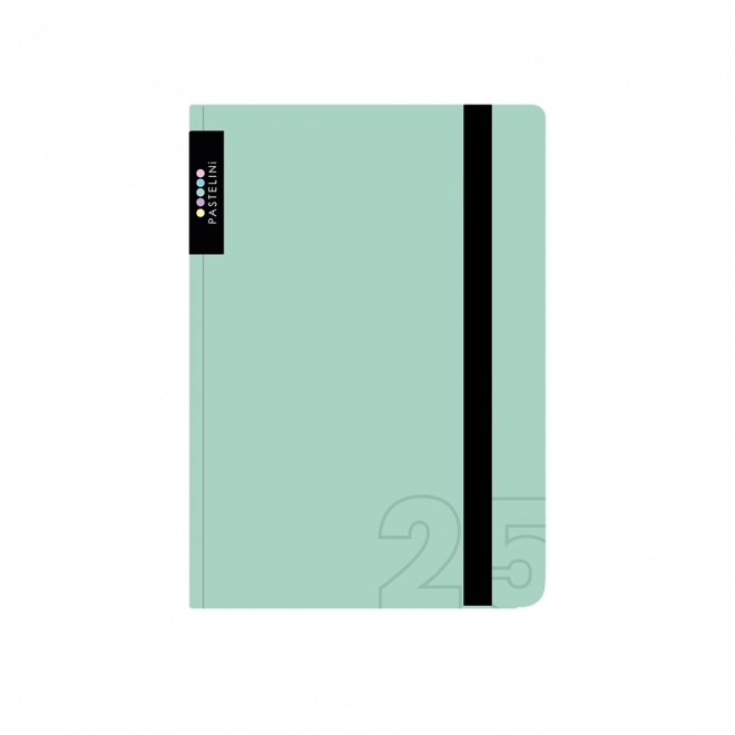 Tedenski dnevnik A6 2025 Pastelini zelena