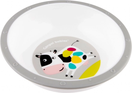 Plastična skodelica s protizdrsnim dnom CANPOL BABIES Kravica 270 ml