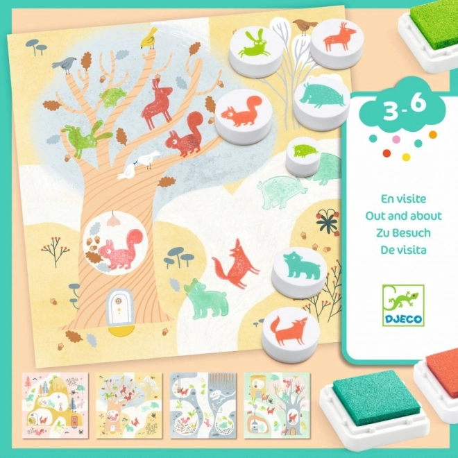 DJECO Stamp set Drevo živali