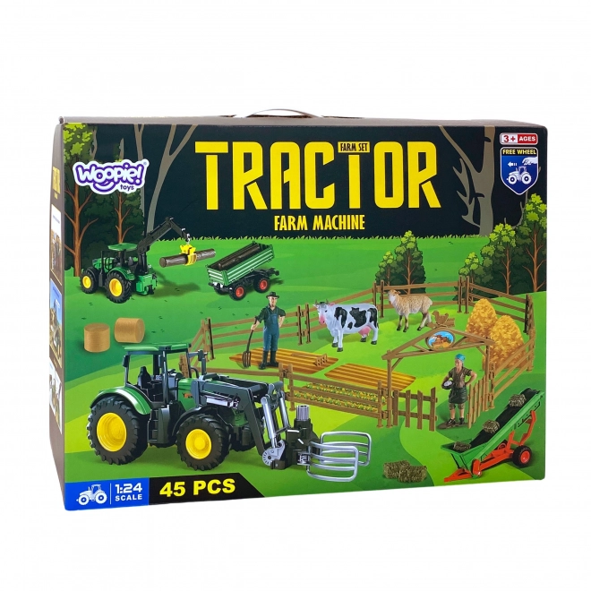 Komplet kmetijskih strojev traktor mini farma WOOPIE