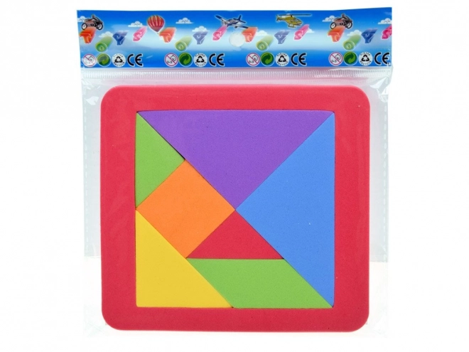 Barvna logična sestavljanka Tangram iz mehke pene