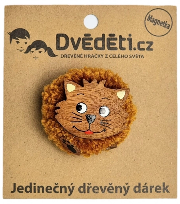 Velika lesena magnetka s cofom Mačka