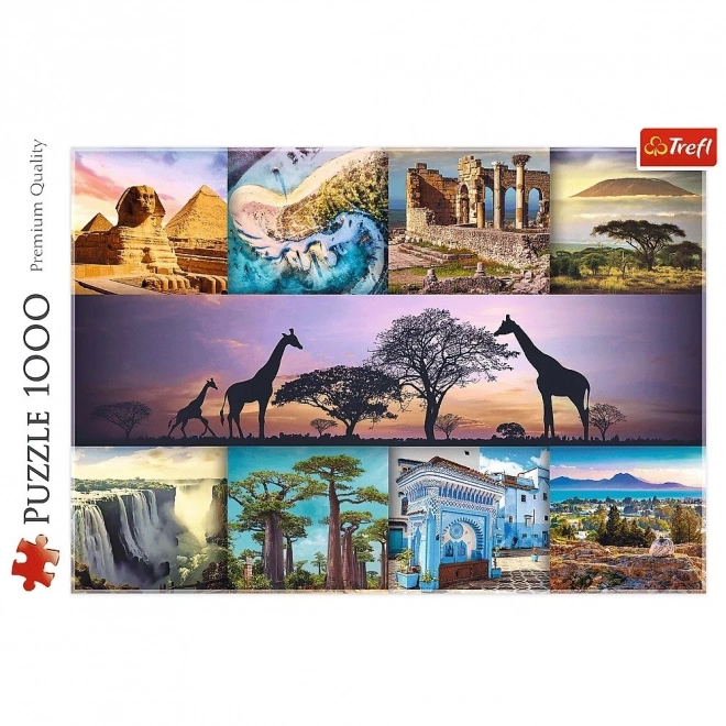 Trefl sestavljanka 1000 kosov - Koláž Afrika