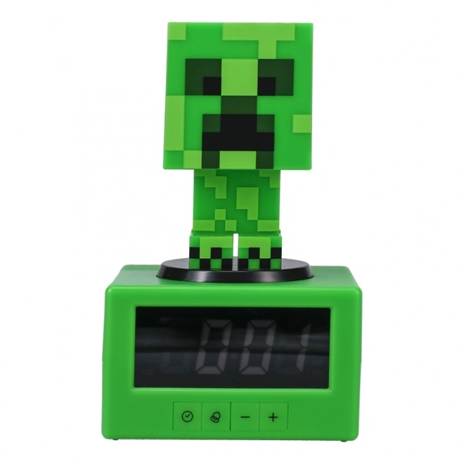 Budilka Minecraft Creeper z nočno lučko 16 cm