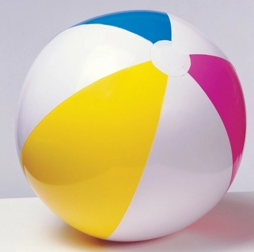 Napihljiva žoga z mavričnimi črtami - 61 cm