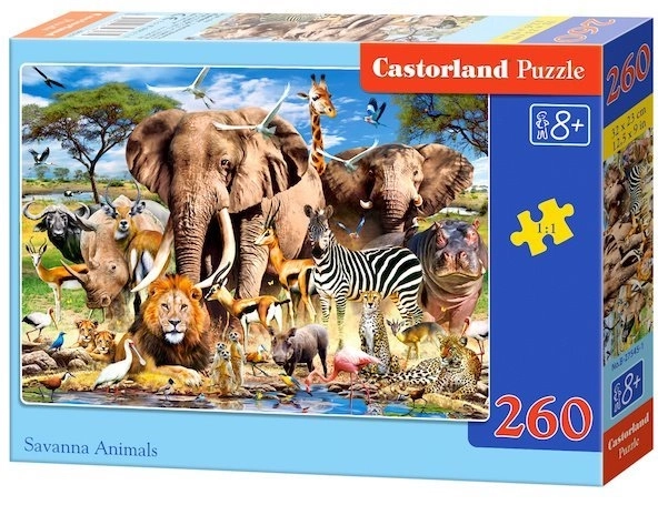 Uganka 260 delov Savanna Živali
