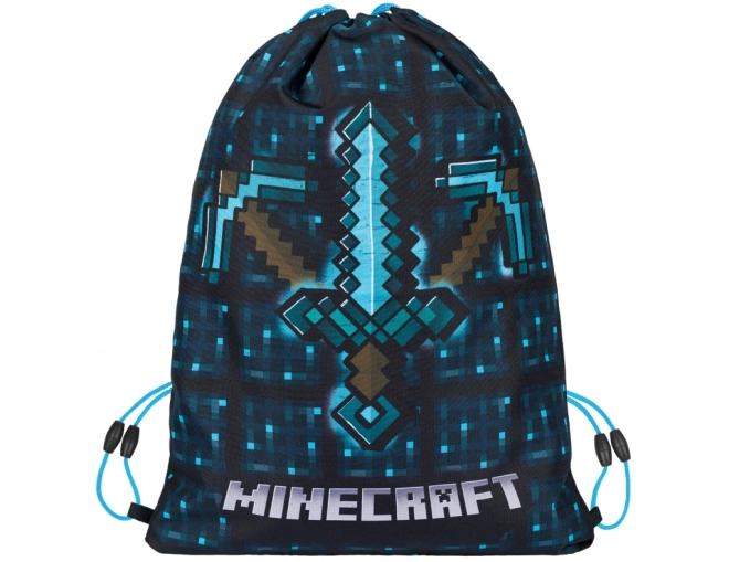 Minecraft 2 set modra sekira in meč peresnica in vrečka