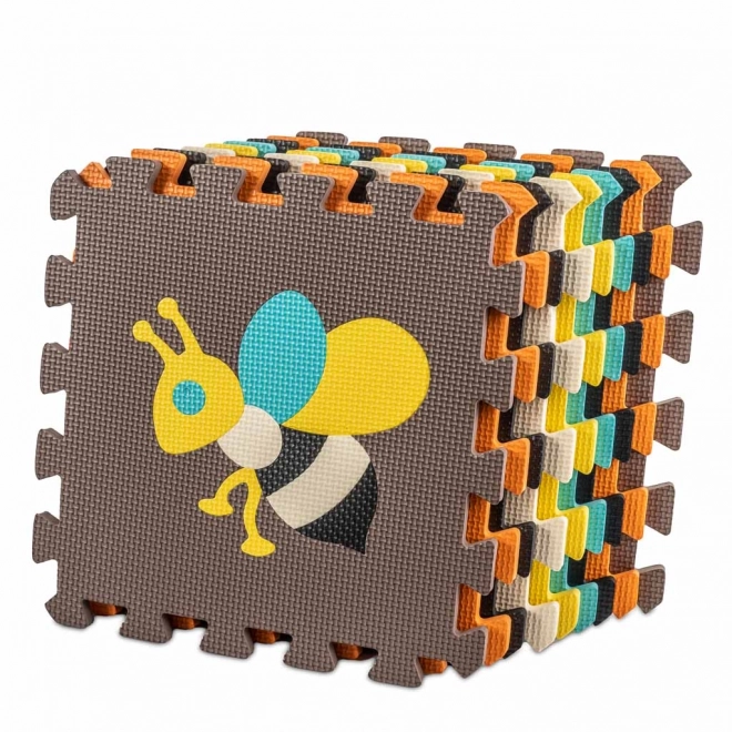 Barvne puzzle iz pene z živalmi - 9 kosov