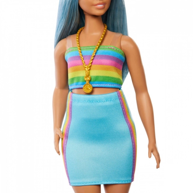 Barbie Fashionistas dolgi modri lasje