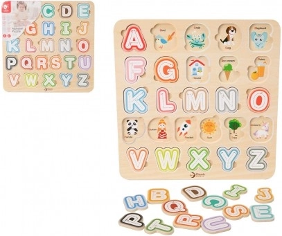 Lesene puzzle abeceda 30 × 30 cm