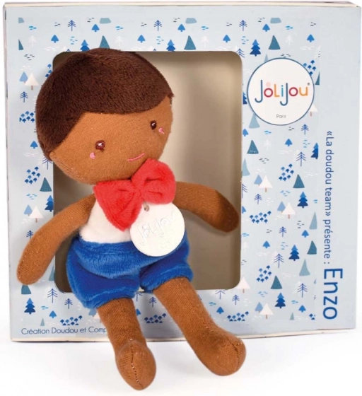 Punčka Doudou Jolijou Enzo 16 cm modra