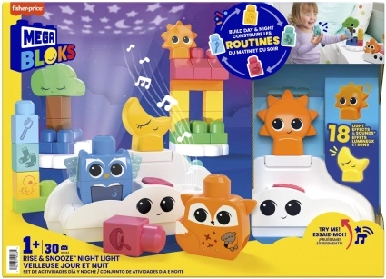 Mega Bloks vstajaj in zaspi nočna lučka s figuricami