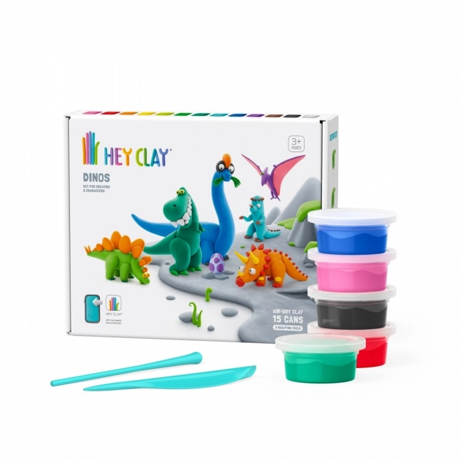 Komplet plastična masa Hey Clay Dinozavri