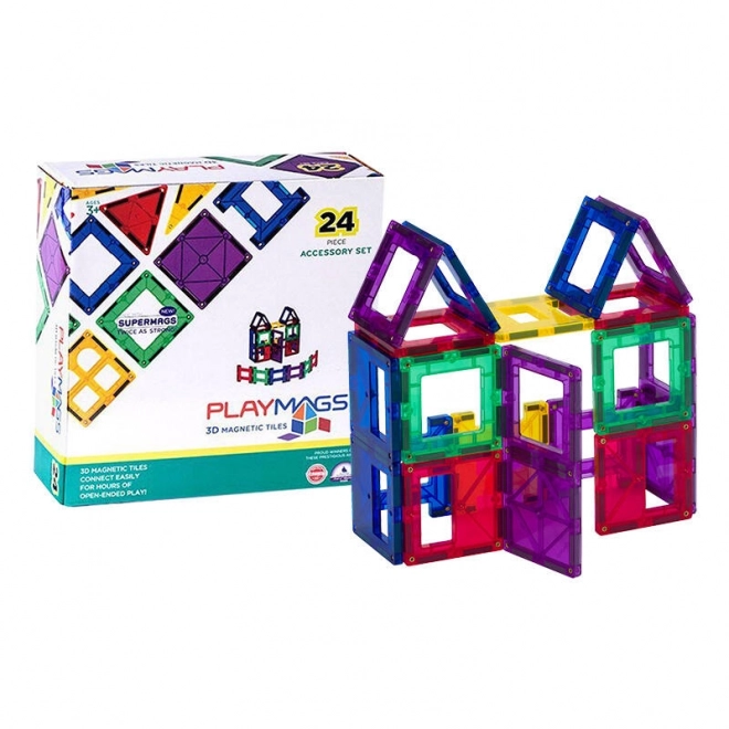 Magnetne kocke 3D Playmags set 24 kosov