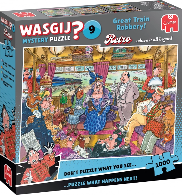 Jumbo Puzzle Wasgij Mystery 9: Veliki vlakovni rop 1000 kosov