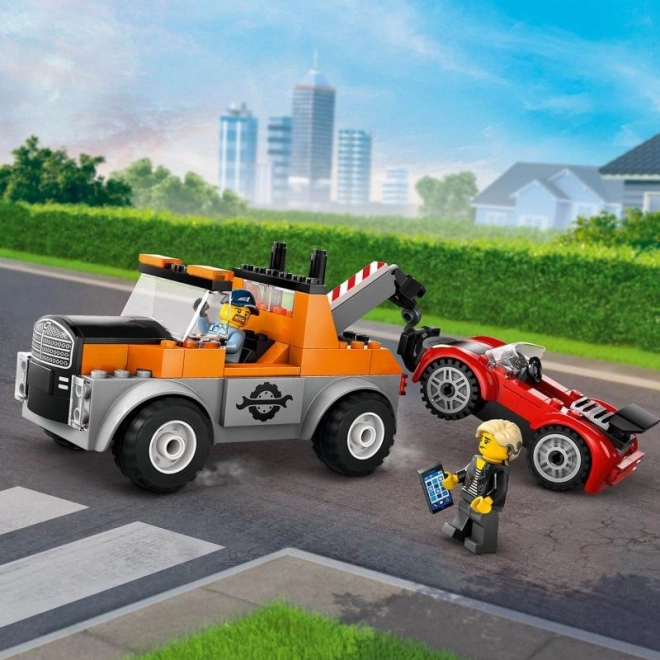 LEGO City 60435 Vlečno vozilo in popravilo športnega avtomobila