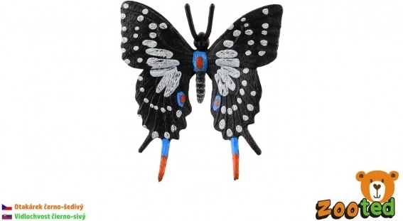 Plastični model metulja lastovičarja – realistična dekoracija 6 cm