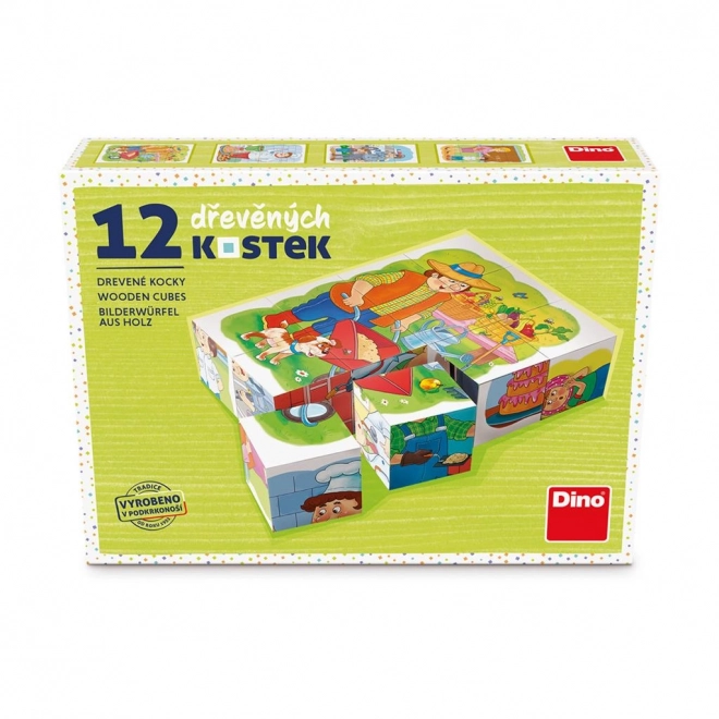 Dino izobraževalne kocke Poklici - set 12 kock