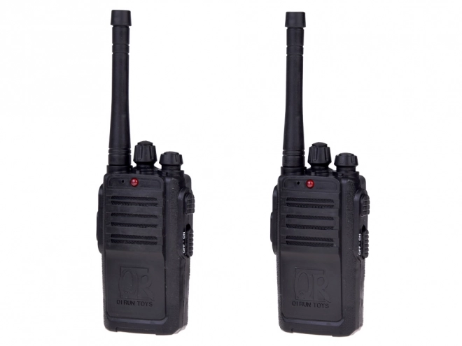 Komplet vojaške opreme s čelado, daljnogledom in walkie-talkie