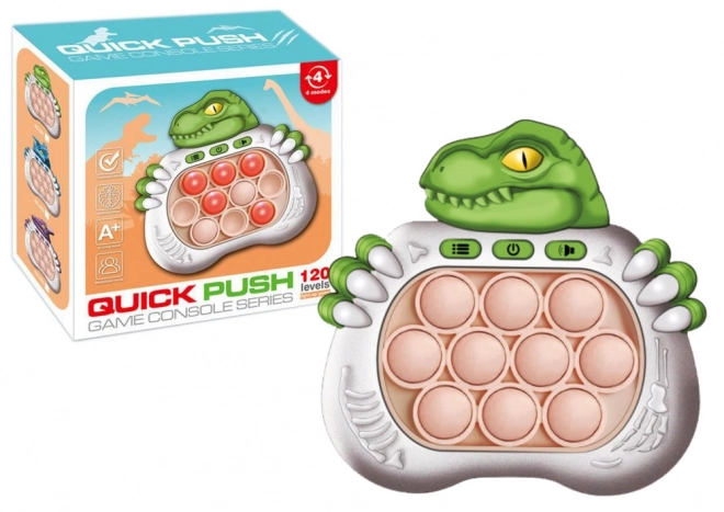 Čutna igra Dinozaver Pop It Lučke na baterije Zvoki Zelena