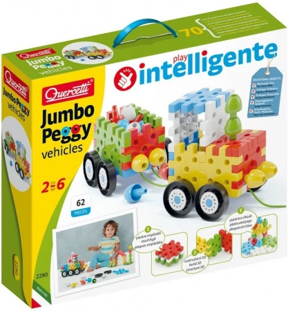 Quercetti Jumbo Peggy Vozila Gradbeni set za najmlajše