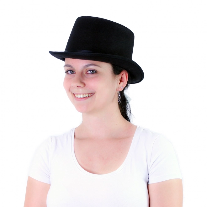 Eleganten črn cilinder za odrasle