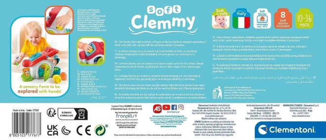 Mehka Clemmy Vstavljena senzorična farma z 8 kockami