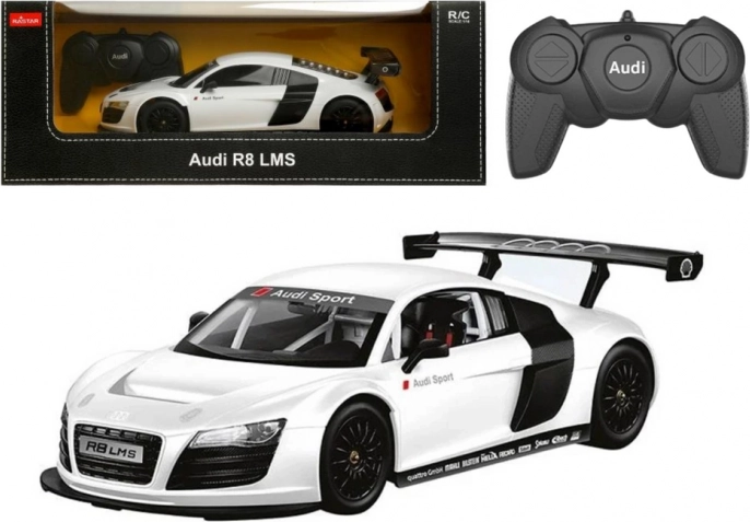 RC avto 1:18 Audi R8 LMS belo