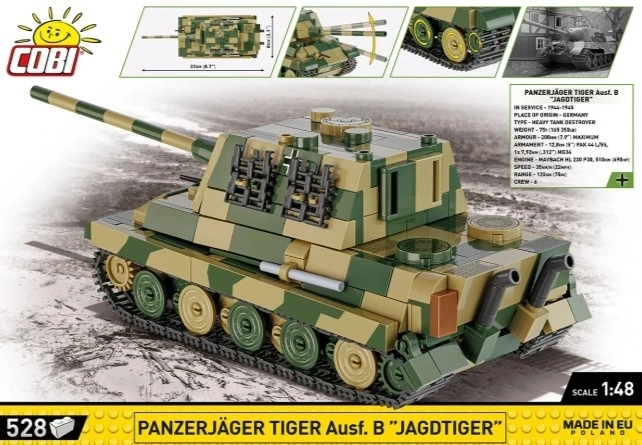 Konstrukcijska garnitura Tank Panzerjäger Tiger Ausf. B Jagdtiger