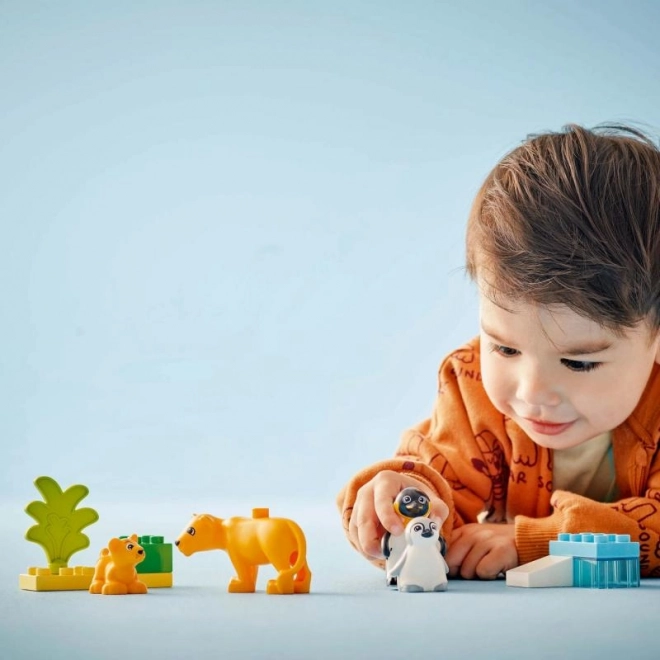 Lego Duplo Družine divjih živali: Pingvini in levi