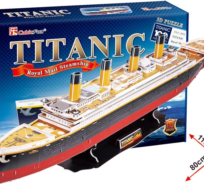 CubicFun 3D puzzle Titanic – velik model, 113 kosov