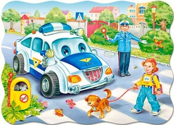 Sestavljanka Pot v šolo za otroke