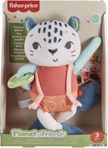 Fisher-Price Planet Friends plišasta panterka – senzorična igrača za dojenčke