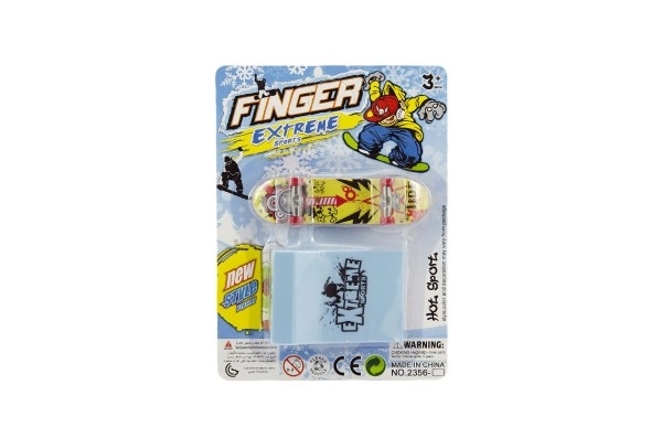 Prstni skateboard z rampo - 10 cm