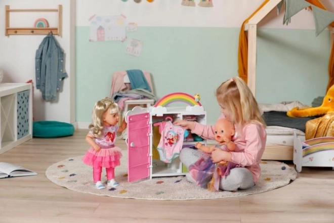 Mavrična garderobna omara za punčke BABY born