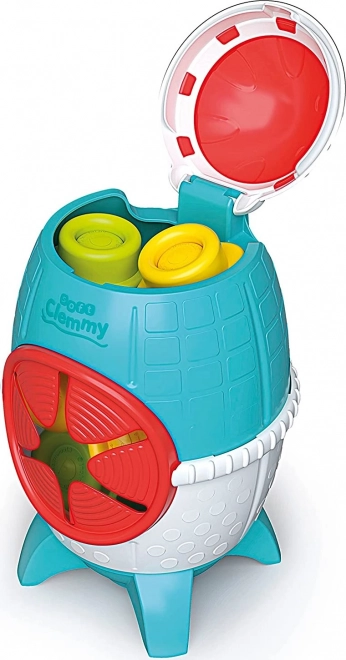 CLEMENTONI SOFT CLEMMY Box Vesoljska raketa s 5 kockami