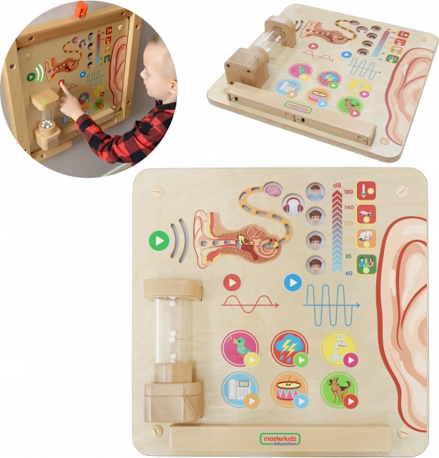 Masterkidz Izobraževalna Tabla Vizualni Čuti Montessori