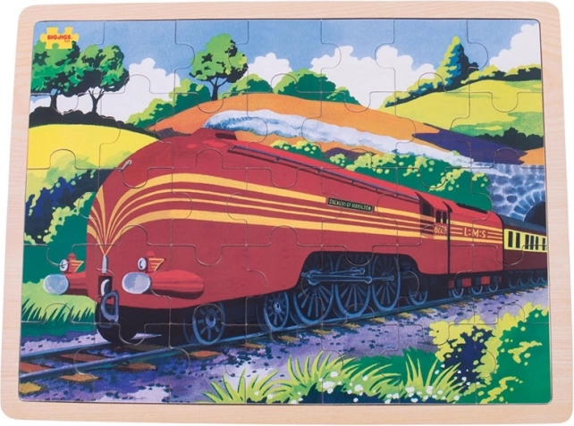 Lesene puzzle zgodovinski vlak Vojvodinja Hamilton 35 kosov