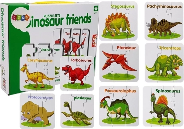 izobraževalne sestavljanke dinozavri – 10 parov v angleščini