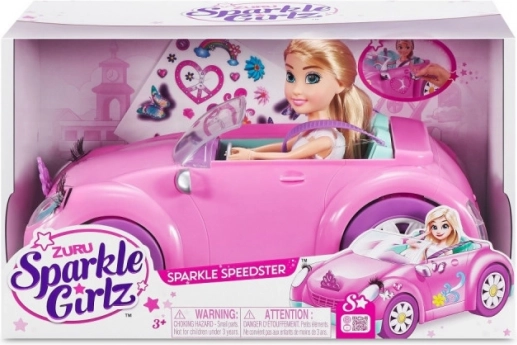 ZURU Sparkle Girlz rožnati kabriolet s punčko 26,5 cm
