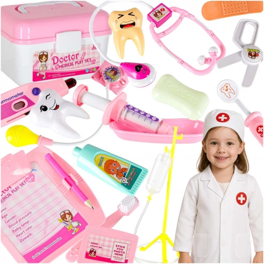 Kovček poln pripomočkov za zdravnika in zobozdravnika