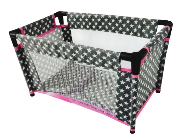 Posteljica za punčke Alice Star Bed v sivo-roza barvi