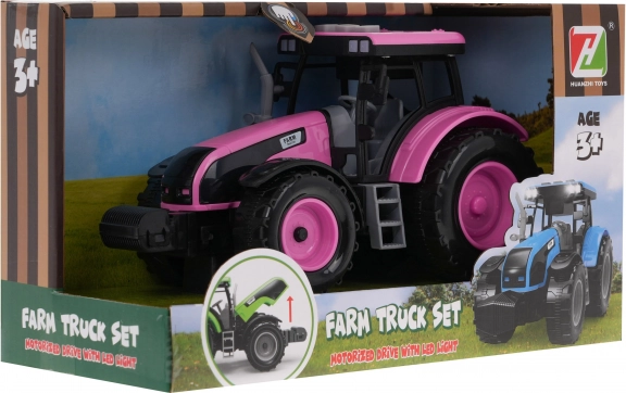Interaktivni rožnati traktor za otroke 3+ z zvoki in LED lučmi