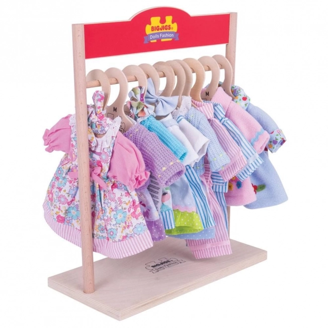 Bigjigs Toys Obešalnik za oblačila za punčke