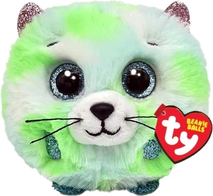 Plišasta igrača TY Beanie Balls mačka zelena