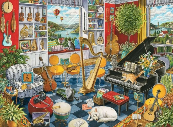 Ravensburger sestavljanka Glasbena soba 500 koščkov