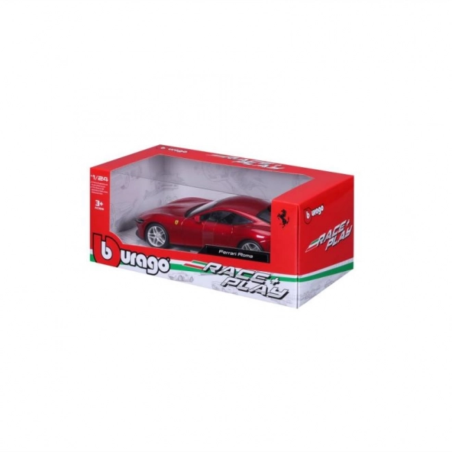 Kovinski avtomobilček Ferrari Roma v rdeči barvi